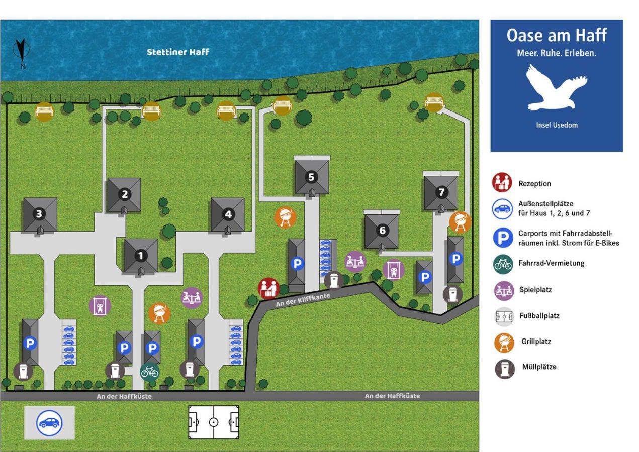 Appartement "Seestern" - Oase Am Haff Garz  ภายนอก รูปภาพ